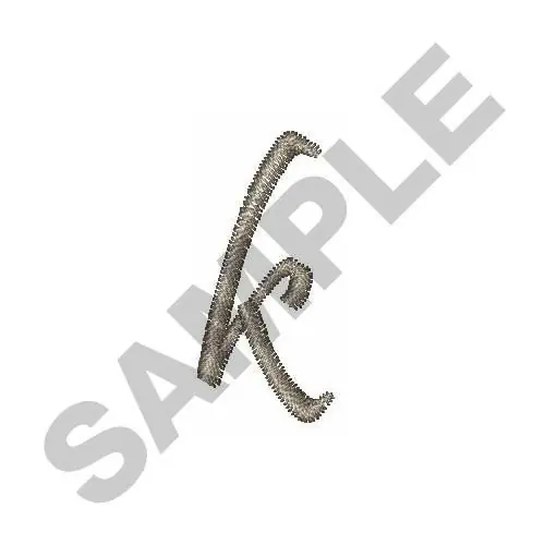 Fan Favorite LOWERCASE K Embroidery Design