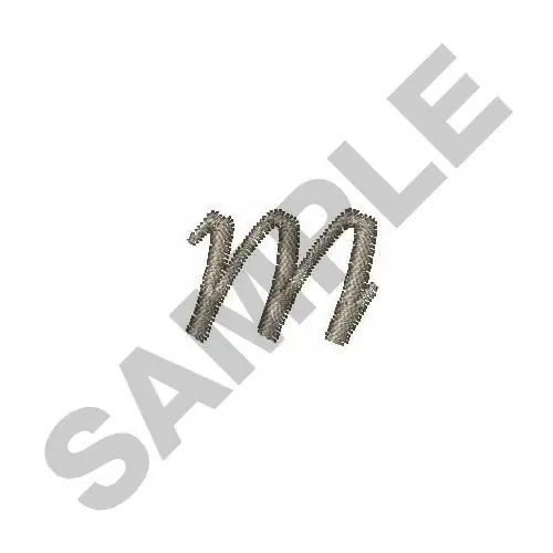 Professional Grade LOWERCASE M Embroidery Design