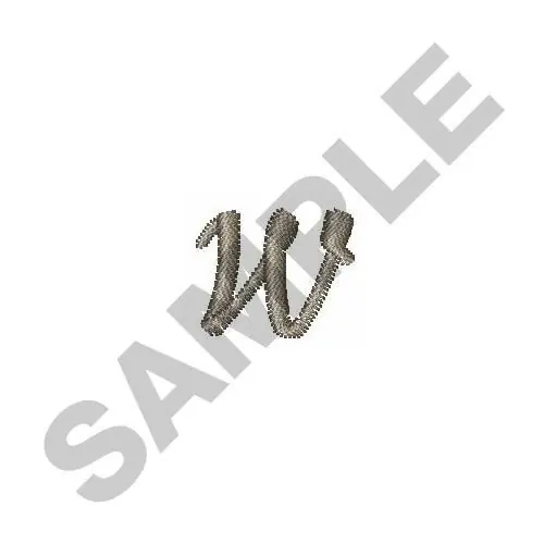 LOWERCASE W Embroidery Design Discount