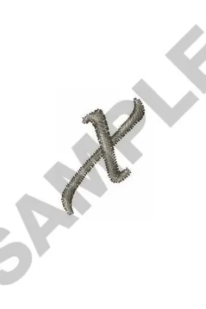 Authentic LOWERCASE X Embroidery Design