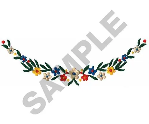 FLORAL COLLAR Embroidery Design Free Shipping