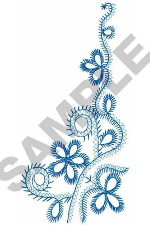 ABSTRACT FLORAL Embroidery Design Genuine