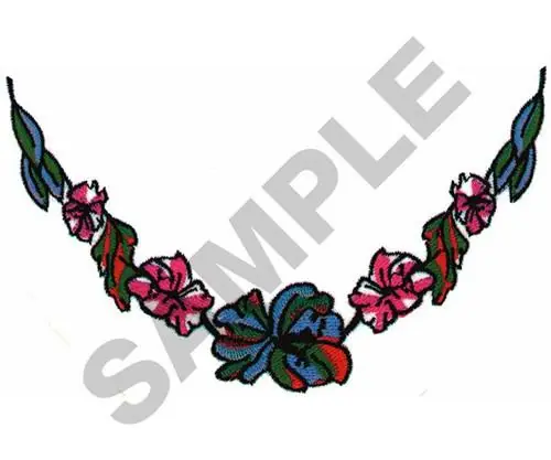 Luxury FLORAL COLLAR Embroidery Design
