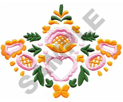 FLORAL ORNAMENT Embroidery Design Popular