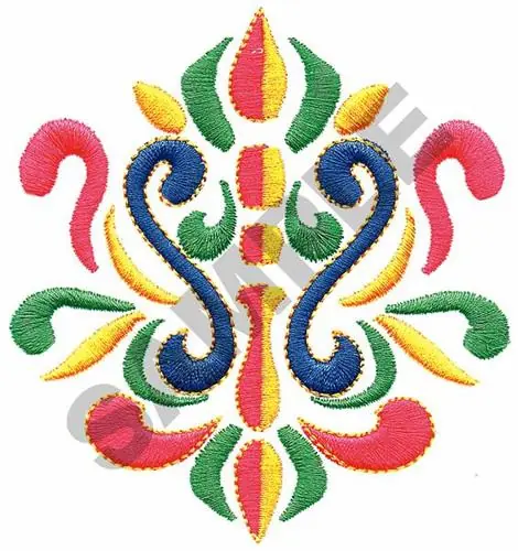 SCROLL DECORATION Embroidery Design Fresh Stock