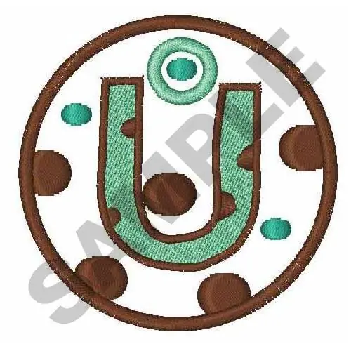 POLKADOT MONOGRAM U Embroidery Design Top Rated