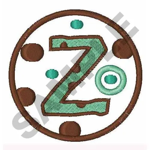 POLKADOT MONOGRAM Z Embroidery Design Flash Sale