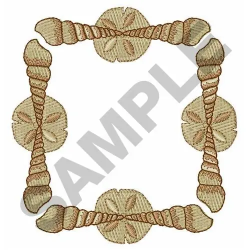 SEASHELL FRAME BORDER Embroidery Design Latest