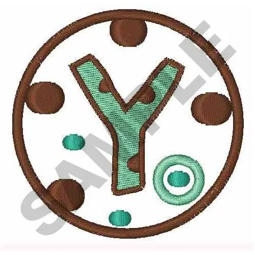 Popular POLKADOT MONOGRAM Y Embroidery Design