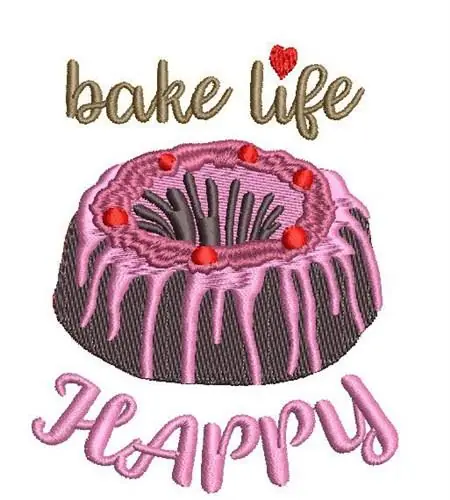 BAKE LIFE HAPPY Embroidery Design Limited Offer