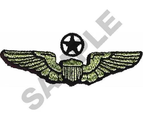 Place Order USAF SENIOR PILOT WINGS Embroidery Design
