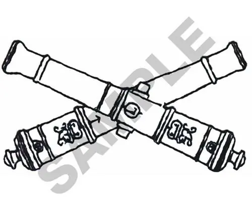 FIELD ARTILLERY OUTLINE Embroidery Design Secure Checkout