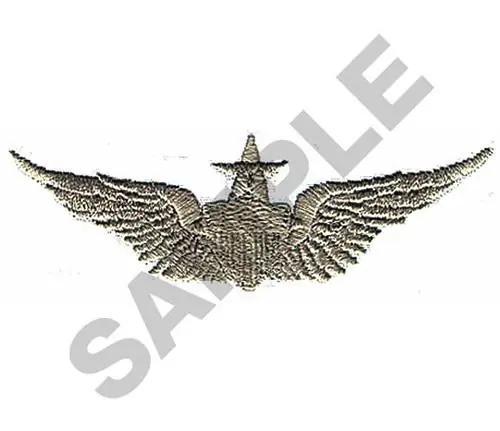 SENIOR ARMY AVIATOR WINGS Embroidery Design Place Order