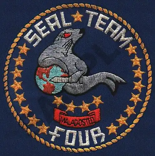 SEAL TEAM FOUR (SEWN ON BLUE) Embroidery Design Hot Picks
