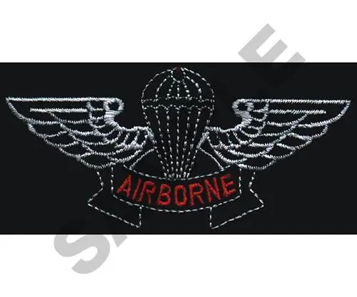AIRBORNE WINGS (SEWN ON BLACK) Embroidery Design Budget