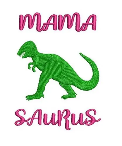 MAMA SAURUS Embroidery Design Cheap