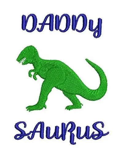 DADDY SAURUS Embroidery Design Hot Deal