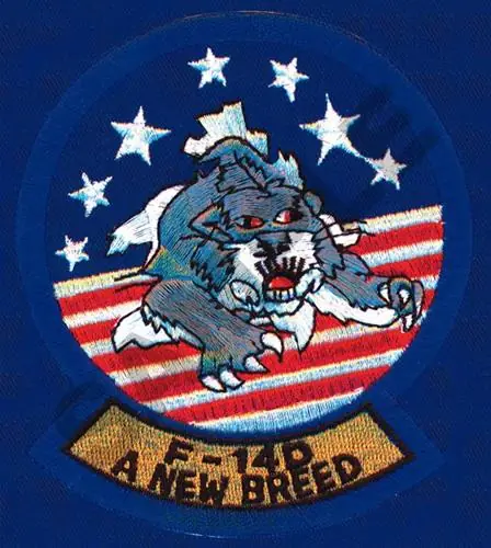 F-14D A NEW BREED (SEWN ON BLUE) Embroidery Design Top Rated