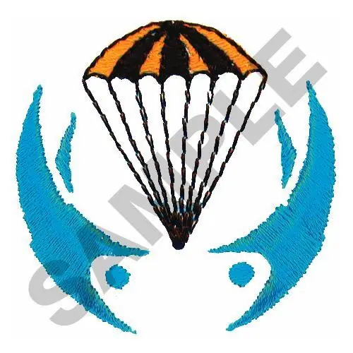 PARACHUTE AIRBORNE LOGO Embroidery Design Genuine