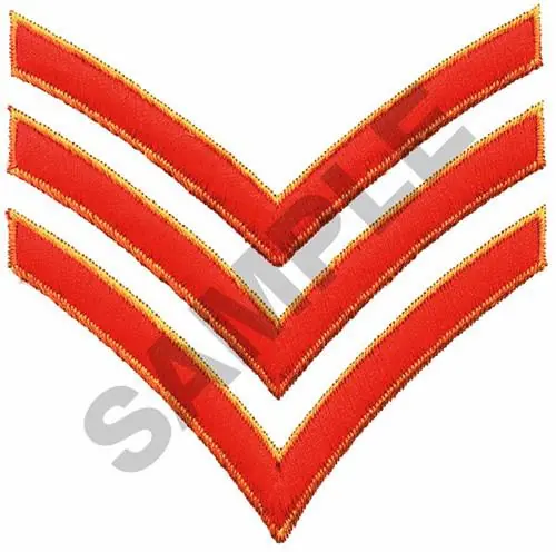 Same Day Shipping SERGEANT STRIPES Embroidery Design