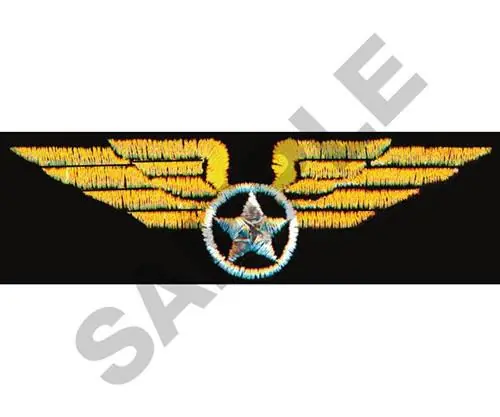 Exclusive Offer MILITARY WINGS (SEWN ON BLACK) Embroidery Design