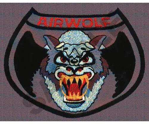Popular AIRWOLF (SEWN ON GRAY) Embroidery Design