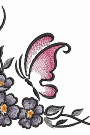 Brush Painting Butterfly Embroidery Design In Demand