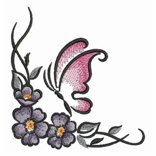 Brush Painting Butterfly Embroidery Design In Demand