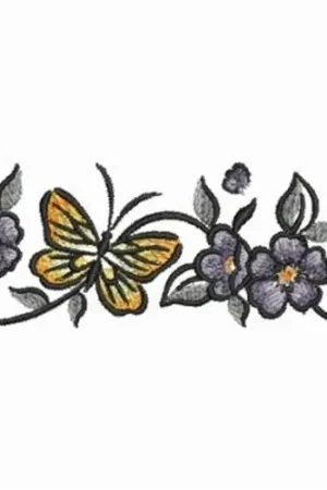 Brush Painting Butterfly Embroidery Design Deal