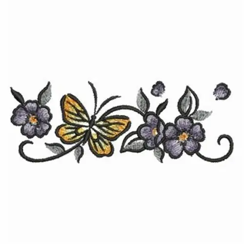 Brush Painting Butterfly Embroidery Design Deal