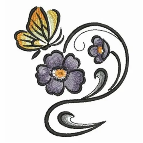 Shop Now Brush Painting Butterfly Embroidery Design