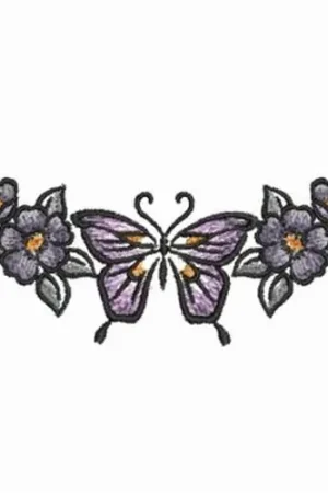 Brush Painting Butterfly Embroidery Design Limited Time