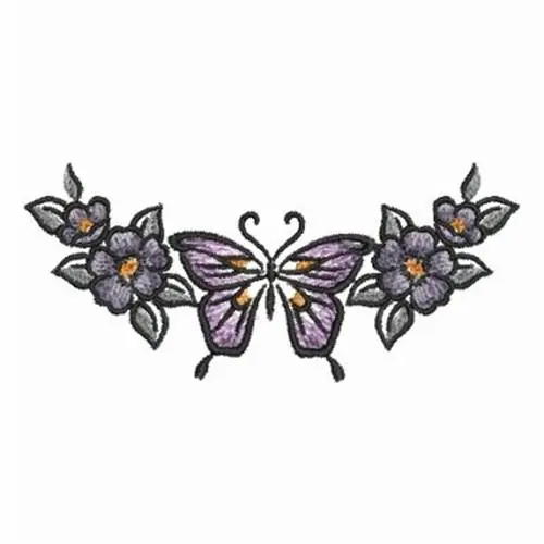 Brush Painting Butterfly Embroidery Design Limited Time