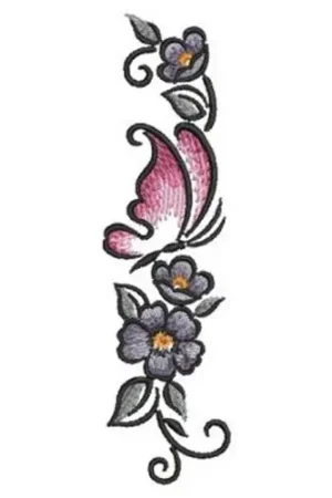 Affordable Brush Painting Butterfly Embroidery Design