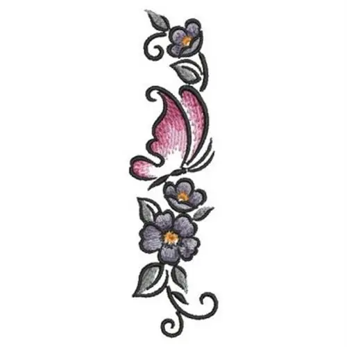 Affordable Brush Painting Butterfly Embroidery Design