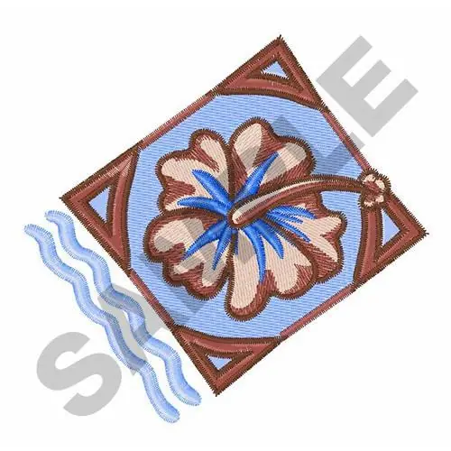 FLOWER EMBLEM Embroidery Design Seasonal Sale