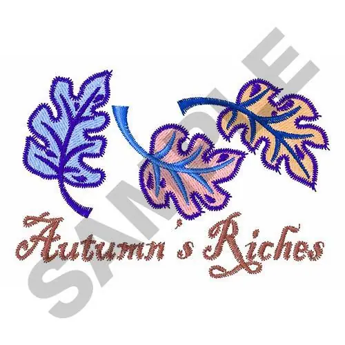 Reduced Price AUTUMNS RICHES Embroidery Design