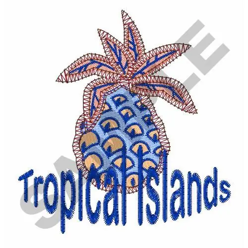 TROPICAL ISLANDS Embroidery Design Crafted
