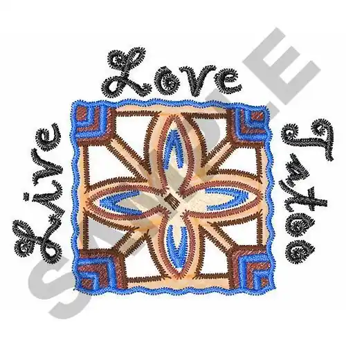 Order Now LIVE LOVE TATOO Embroidery Design