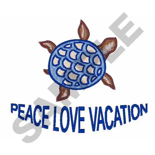 Top Pick PEACE LOVE VACATION Embroidery Design