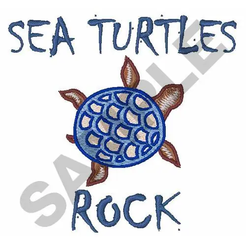 SEA TURTLES ROCK Embroidery Design New Release