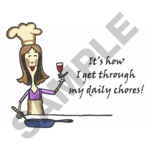 In Demand FEMALE CHEF Embroidery Design