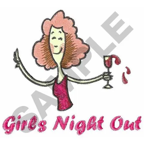 Top Pick WOMAN DRINKING WINE Embroidery Design