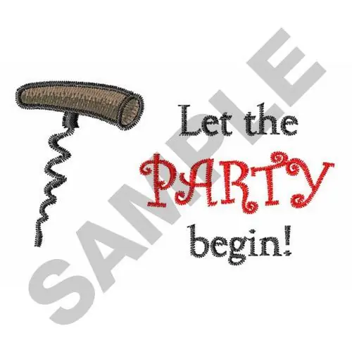 WINE OPENER Embroidery Design Viral