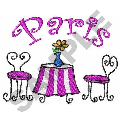 Buy Online PARIS CAFE Embroidery Design