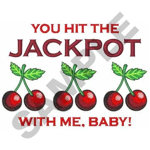 Direct From Factory YOU HIT THE JACKPOT Embroidery Design
