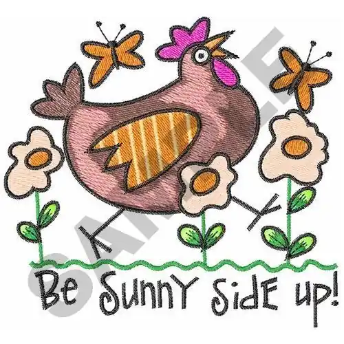 Crafted BE SUNNY SIDE UP Embroidery Design
