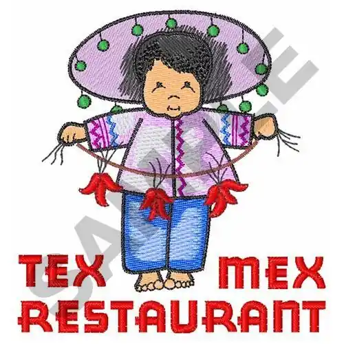 Holiday Sale TEX MEX RESTAURANT Embroidery Design