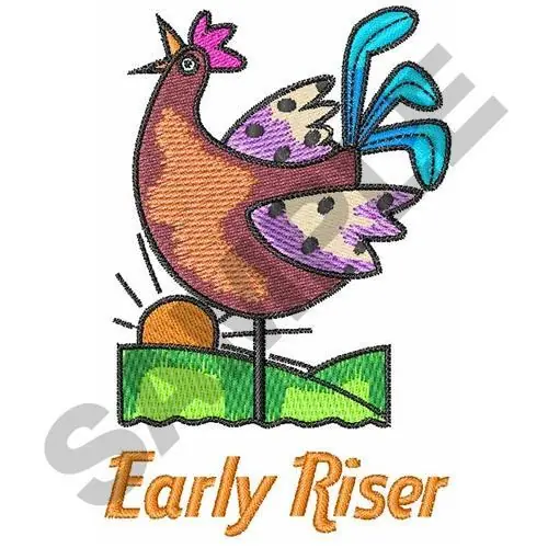 EARLY RISER Embroidery Design Limited Offer