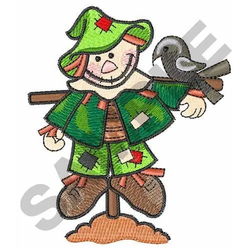 SCARECROW WITH CROW Embroidery Design Buy Today